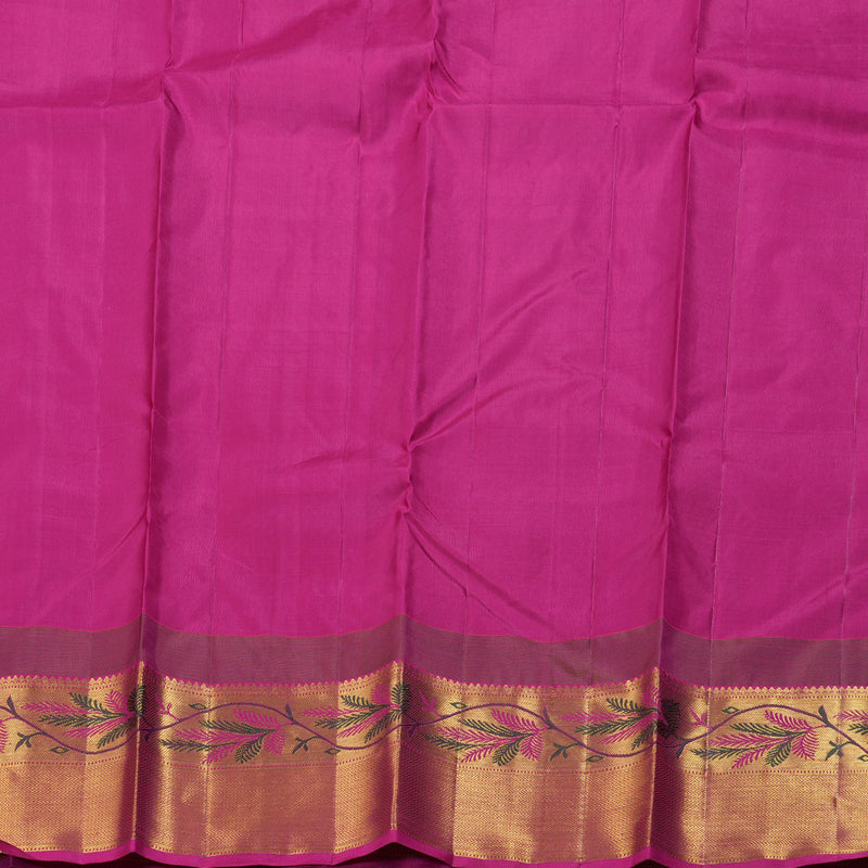 Hayagrivas Light Plum Purple Handloom Kanjivaram Silk Saree with Dark Purple Border BBD1384L4-4