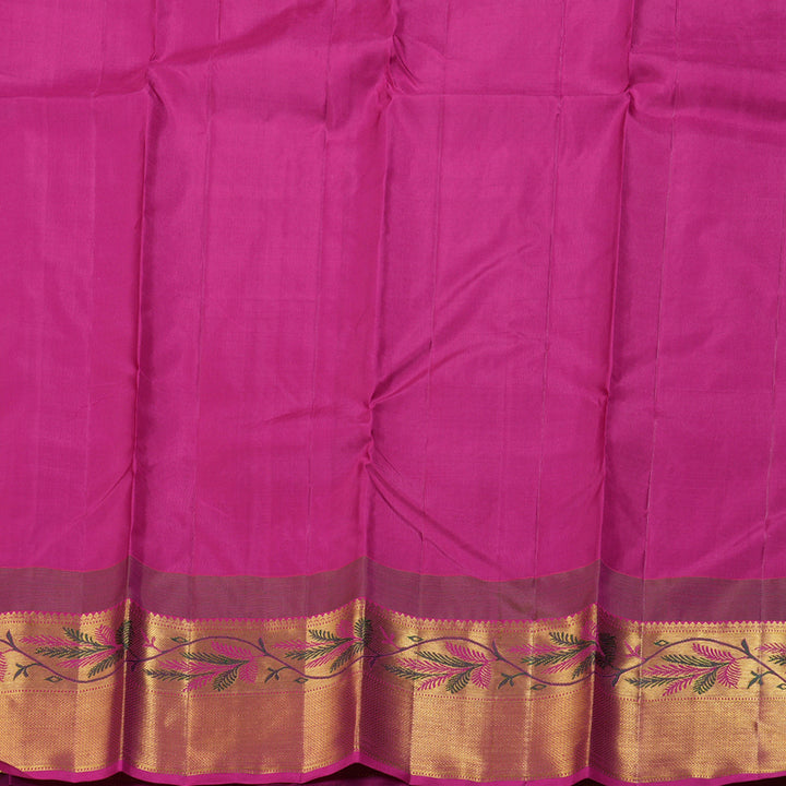 Hayagrivas Light Plum Purple Handloom Kanjivaram Silk Saree with Dark Purple Border BBD1384L4-4