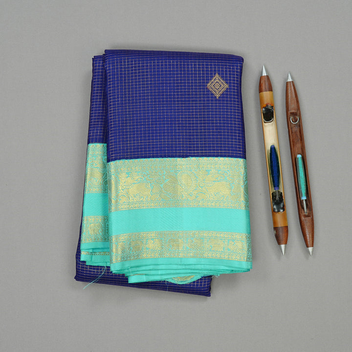 Hayagrivas Handloom Kanjivaram Silk Saree in Exquisite Blue BBD1385L5-1