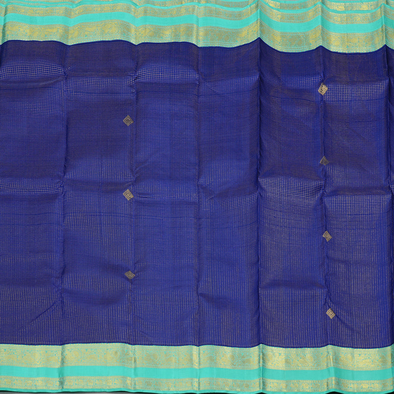 Hayagrivas Handloom Kanjivaram Silk Saree in Exquisite Blue BBD1385L5-1