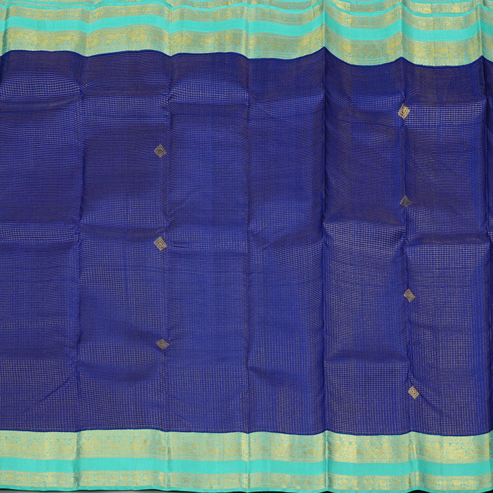 Hayagrivas Handloom Kanjivaram Silk Saree in Exquisite Blue BBD1385L5-1