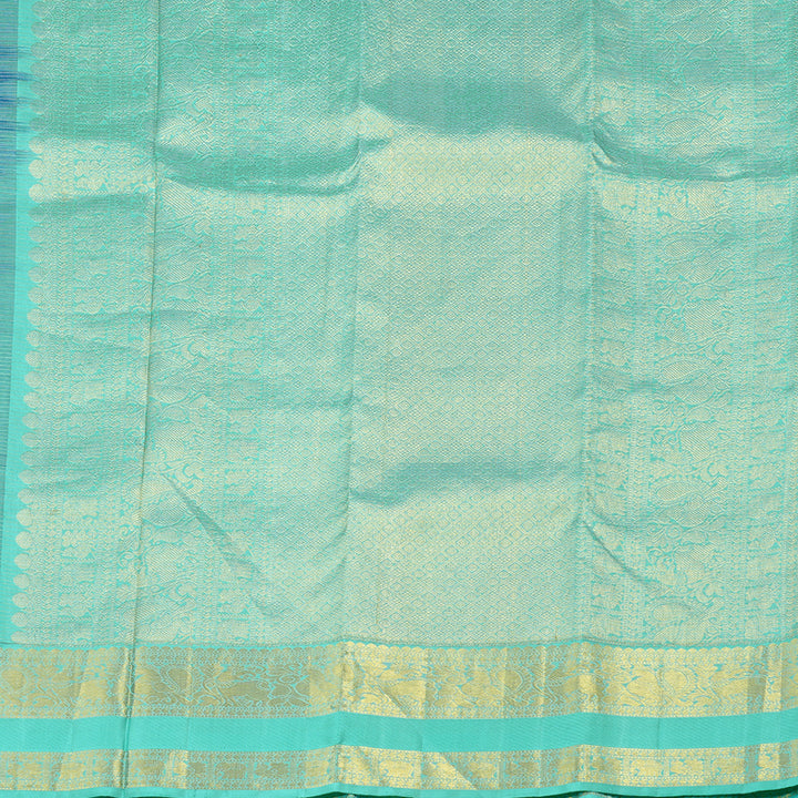 Hayagrivas Handloom Kanjivaram Silk Saree in Exquisite Blue BBD1385L5-1