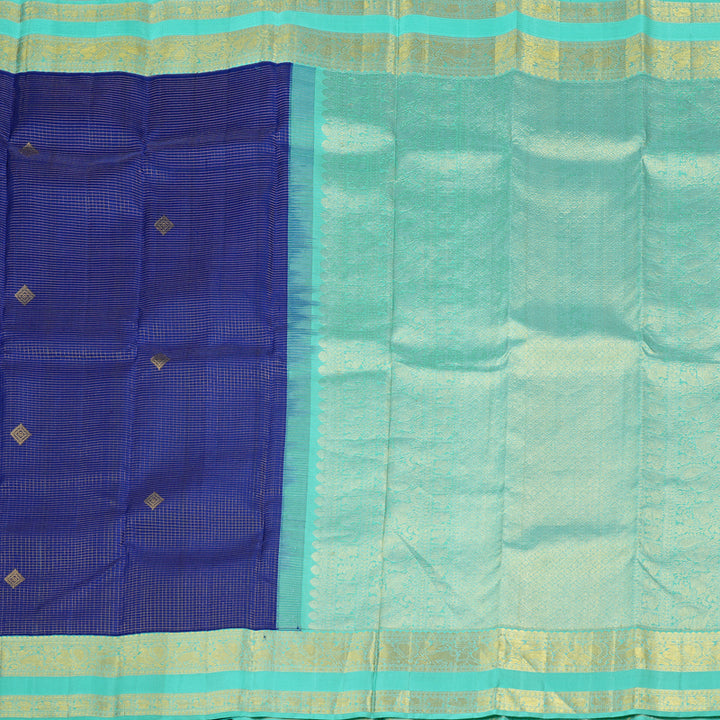 Hayagrivas Handloom Kanjivaram Silk Saree in Exquisite Blue BBD1385L5-1
