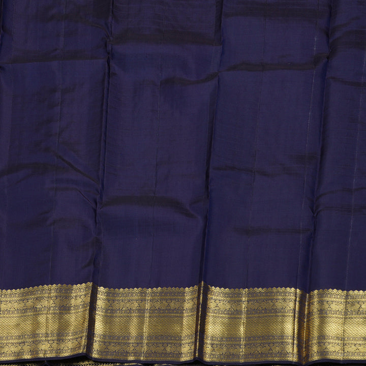 Hayagrivas Dark Blue Handloom Kanjivaram Silk Saree BBD1388L1-2