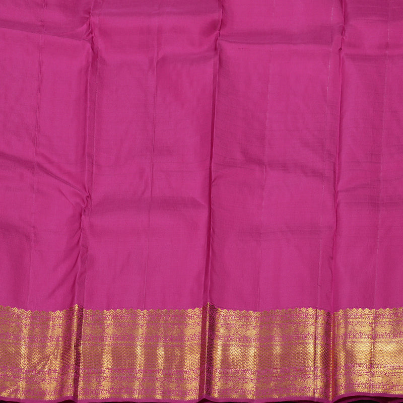 Hayagrivas Dark Pink Handloom Kanjivaram Silk Saree BBD1388L1-3