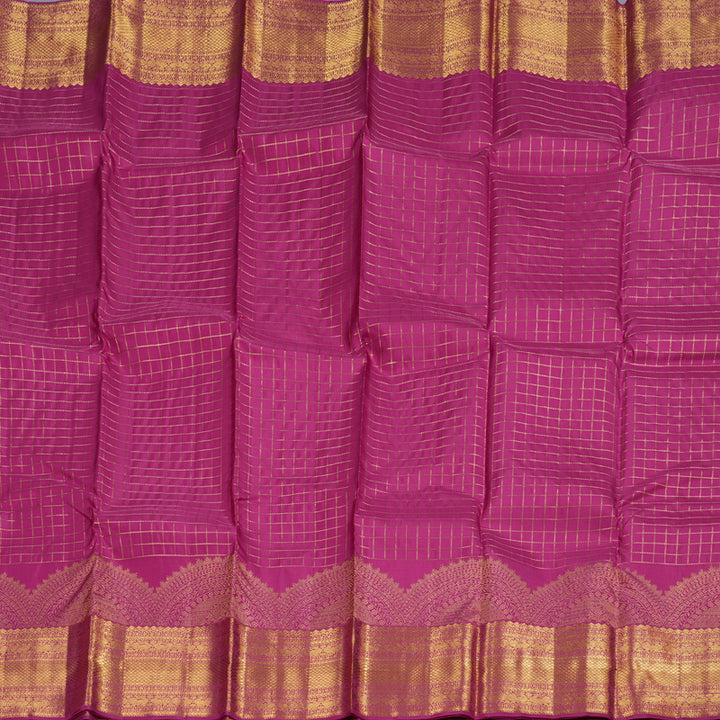 Hayagrivas Dark Pink Handloom Kanjivaram Silk Saree BBD1388L1-3