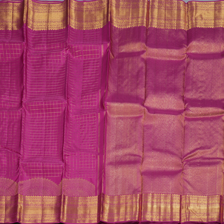 Hayagrivas Dark Pink Handloom Kanjivaram Silk Saree BBD1388L1-3