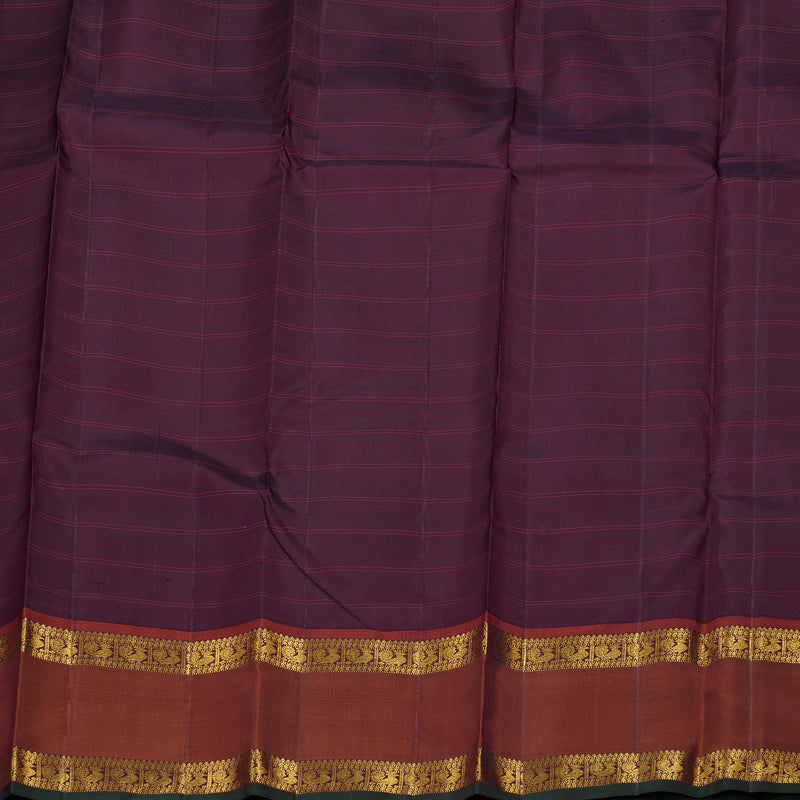 Hayagrivas Sandal Beige Handloom Kanjivaram Silk Saree with Brick Red Border BBD1389L1-1