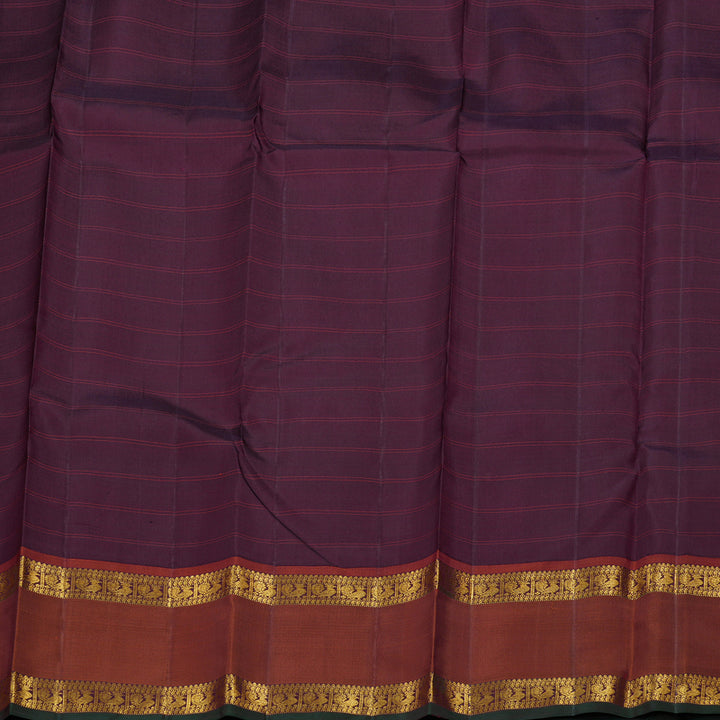 Hayagrivas Sandal Beige Handloom Kanjivaram Silk Saree with Brick Red Border BBD1389L1-1