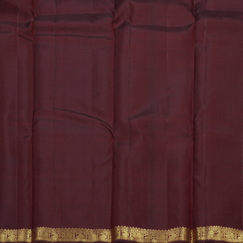 Hayagrivas Wine Maroon Handloom Kanjivaram Silk Saree BBD1390L1-7