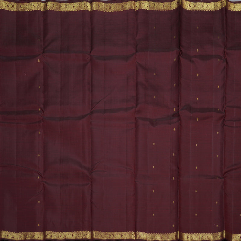 Hayagrivas Wine Maroon Handloom Kanjivaram Silk Saree BBD1390L1-7