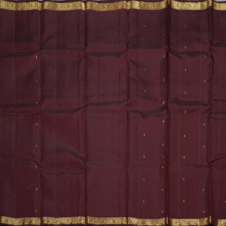 Hayagrivas Wine Maroon Handloom Kanjivaram Silk Saree BBD1390L1-7