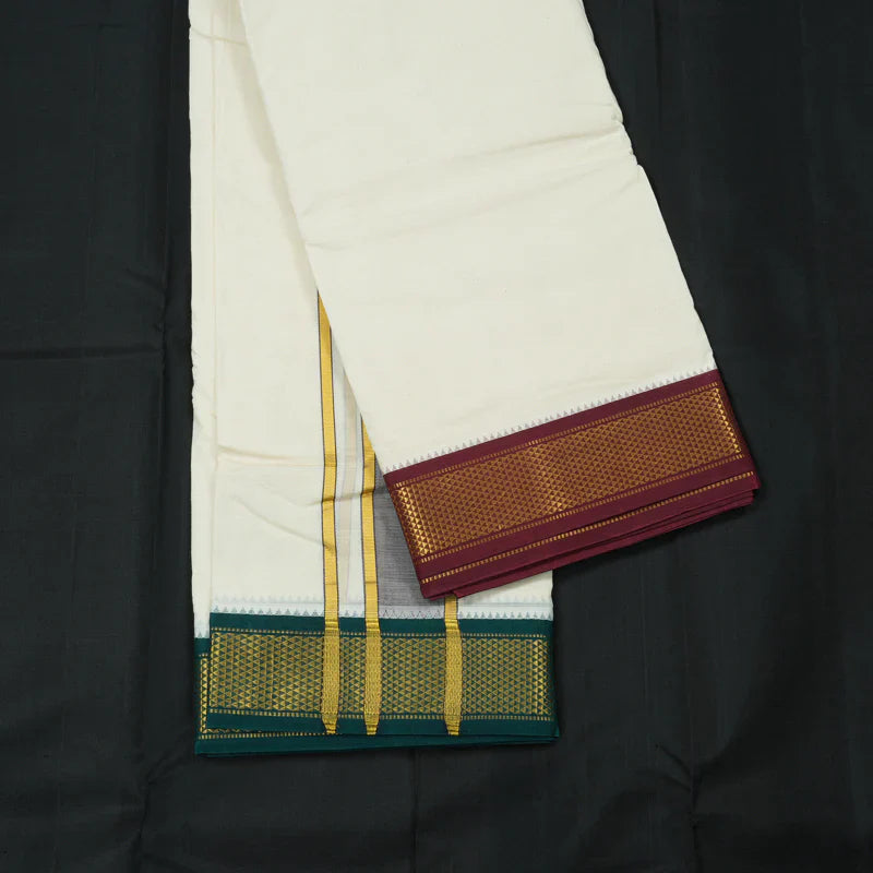 Hayagrivas Handloom 10*6 Cotton Dhoti 7 Kan KBE607F10-1