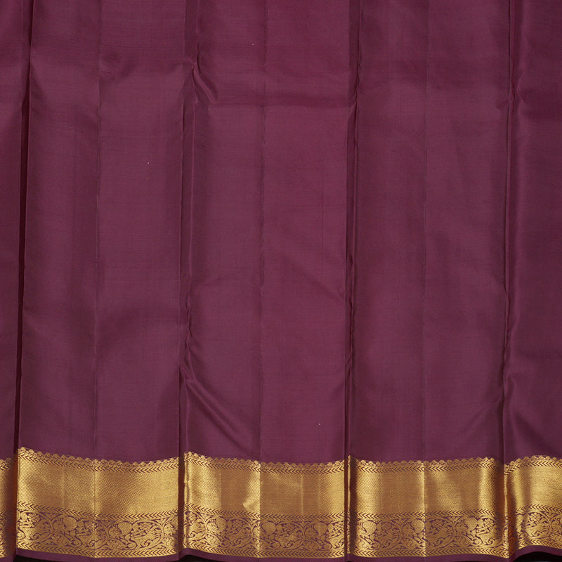 Hayagrivas Handloom Kanjivaram Silk Saree in Royal Dark Maroon BBD1395L1-1
