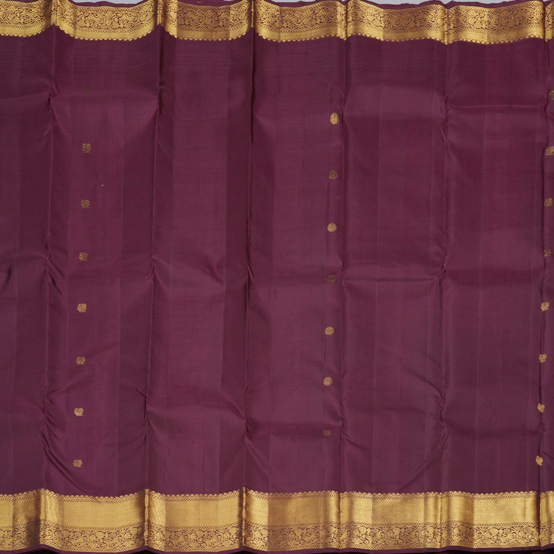 Hayagrivas Handloom Kanjivaram Silk Saree in Royal Dark Maroon BBD1395L1-1