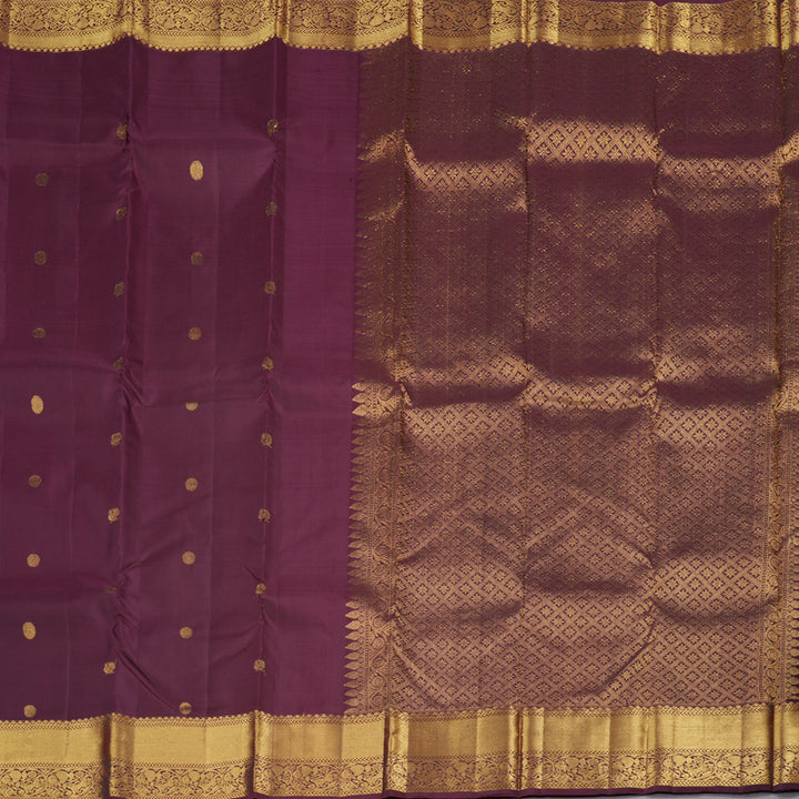 Hayagrivas Handloom Kanjivaram Silk Saree in Royal Dark Maroon BBD1395L1-1
