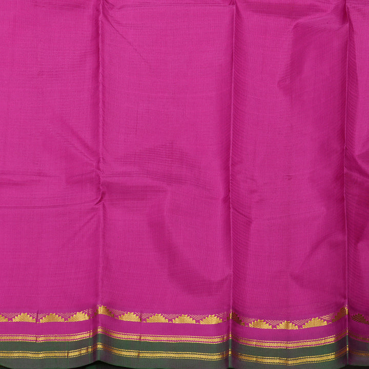 Hayagrivas Dual Tone (Yellow With Pink) Handloom Kanjivaram Silk Saree with Pink Border BBD1404L1-21