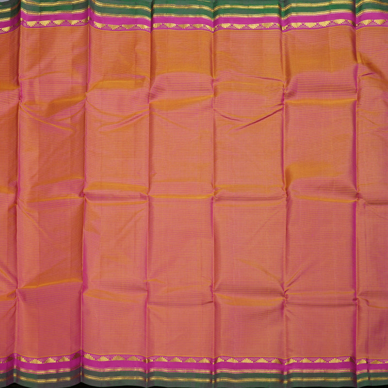 Hayagrivas Dual Tone (Yellow With Pink) Handloom Kanjivaram Silk Saree with Pink Border BBD1404L1-21