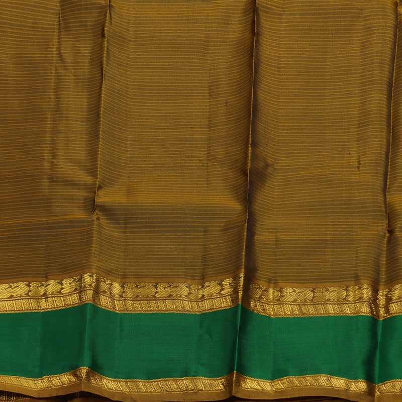 Hayagrivas Black Handloom Kanjivaram Silk Saree with Bottle Green Border BBD1404L2-30