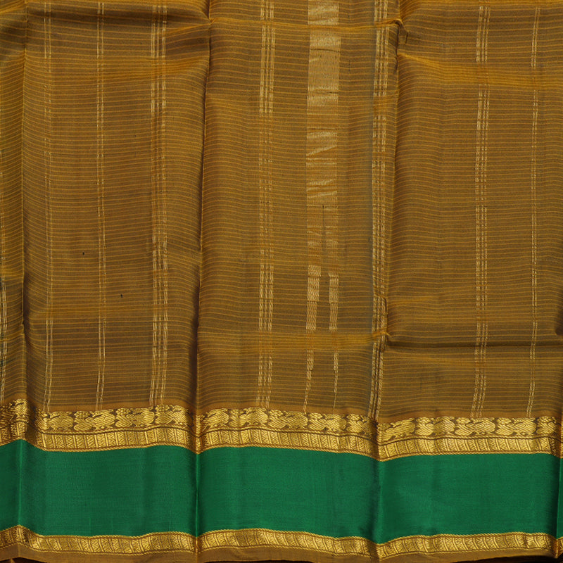 Hayagrivas Black Handloom Kanjivaram Silk Saree with Bottle Green Border BBD1404L2-30