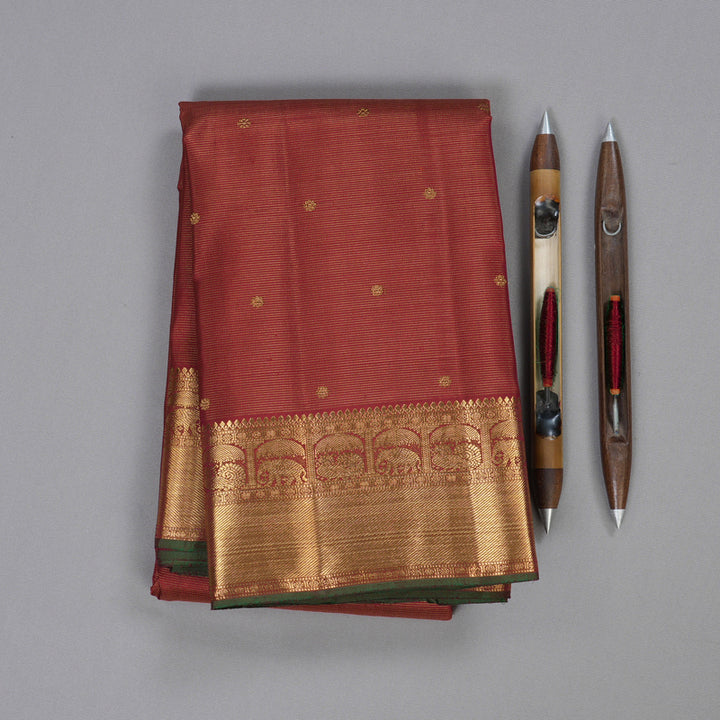 Hayagrivas Maroon Handloom Kanjivaram Silk Saree BBD1408L3-1