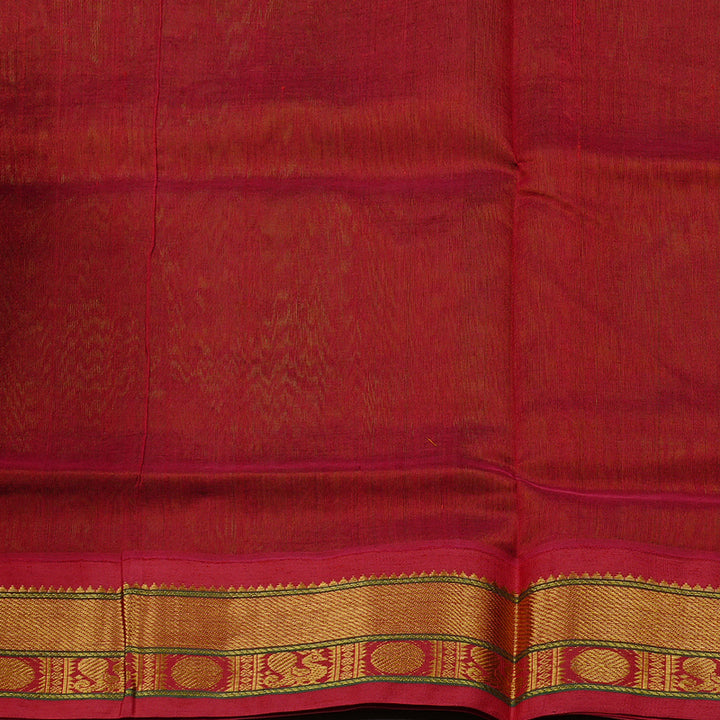 Hayagrivas Handloom Korvai Silk Cotton Saree in striking vibrant parrot green BBD1409L2-51