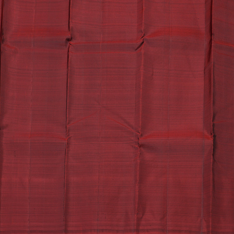 Hayagrivas Luxe Bottle Green Handloom Kanjivaram Silk Saree with Wine Red Border BBD1411L1-1