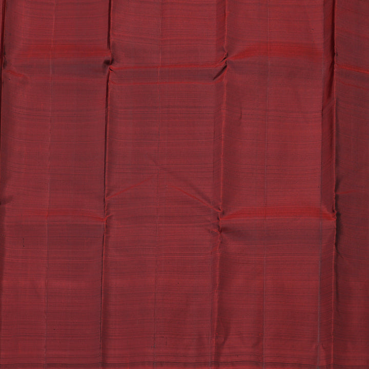 Hayagrivas Luxe Bottle Green Handloom Kanjivaram Silk Saree with Wine Red Border BBD1411L1-1