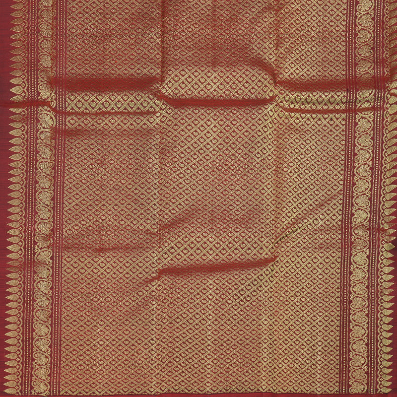 Hayagrivas Luxe Bottle Green Handloom Kanjivaram Silk Saree with Wine Red Border BBD1411L1-1