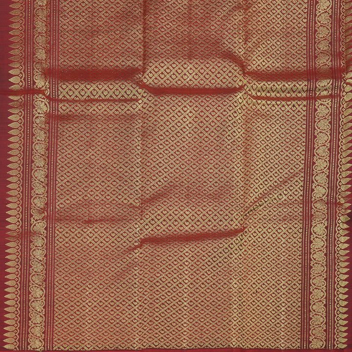 Hayagrivas Luxe Bottle Green Handloom Kanjivaram Silk Saree with Wine Red Border BBD1411L1-1