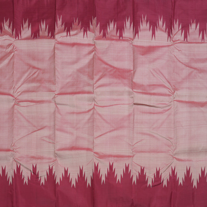 Hayagrivas Onion Pink Handloom Kanjivaram Silk Saree with Maroon Border BBD1416L4-2