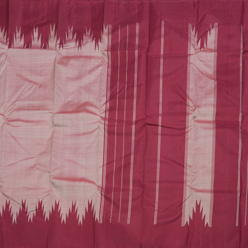 Hayagrivas Onion Pink Handloom Kanjivaram Silk Saree with Maroon Border BBD1416L4-2