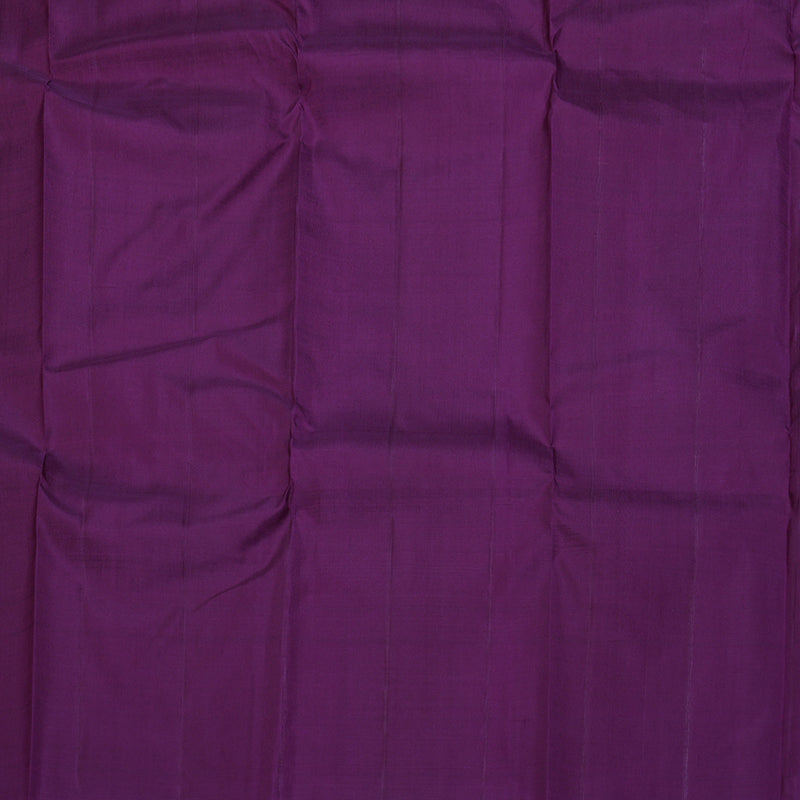 Hayagrivas Dark Grey Handloom Kanjivaram Silk Saree with Purple Border BBD1416L4-3
