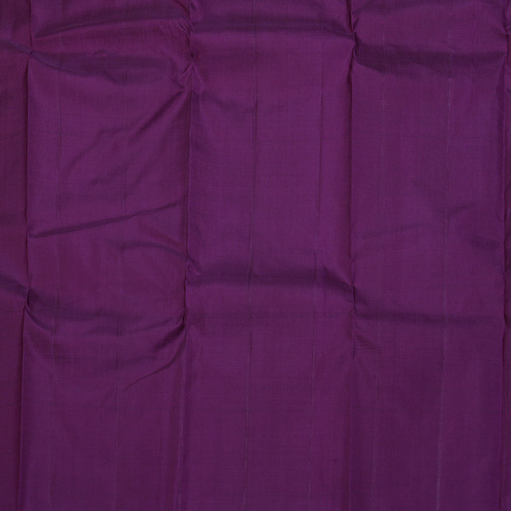 Hayagrivas Dark Grey Handloom Kanjivaram Silk Saree with Purple Border BBD1416L4-3
