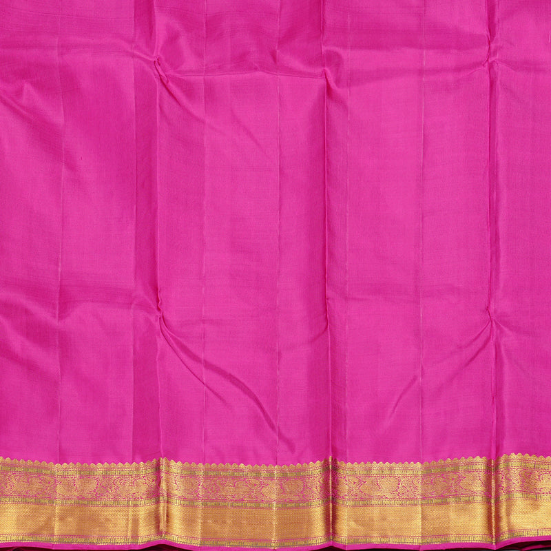 Hayagrivas Purple Handloom Kanjivaram Silk Saree with Pink Border BBD1416L7-1