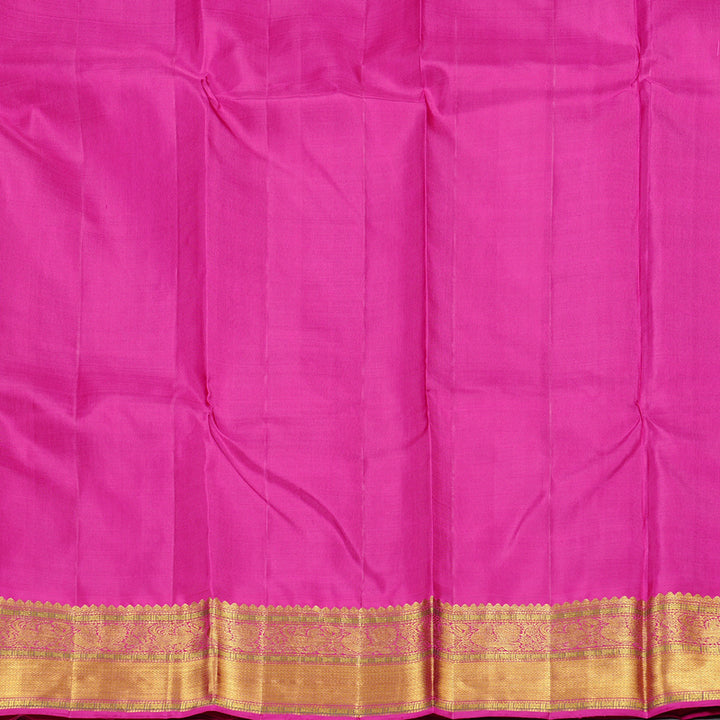 Hayagrivas Purple Handloom Kanjivaram Silk Saree with Pink Border BBD1416L7-1