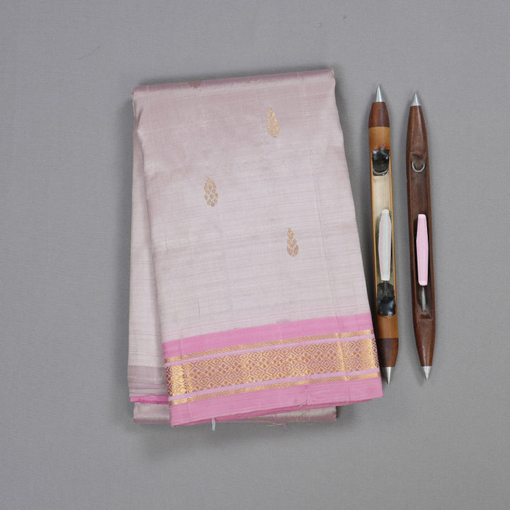 Hayagrivas Light Lilac Color Handloom Kanjivaram Silk Saree with Baby Pink Border BBD1420L1-17