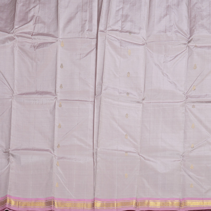 Hayagrivas Light Lilac Color Handloom Kanjivaram Silk Saree with Baby Pink Border BBD1420L1-17