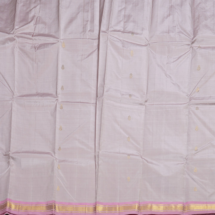 Hayagrivas Light Lilac Color Handloom Kanjivaram Silk Saree with Baby Pink Border BBD1420L1-17