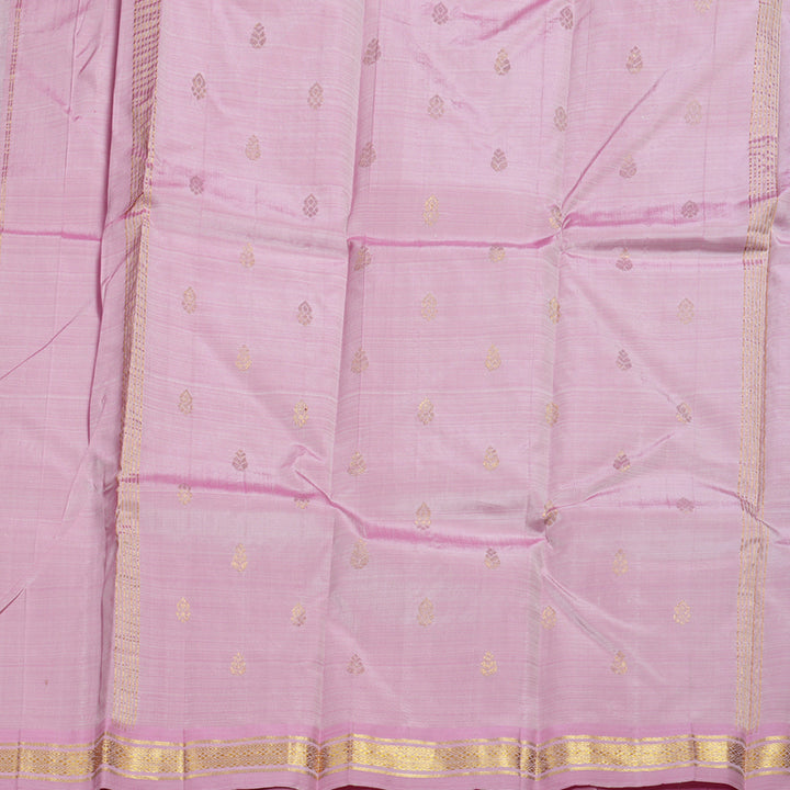 Hayagrivas Light Lilac Color Handloom Kanjivaram Silk Saree with Baby Pink Border BBD1420L1-17