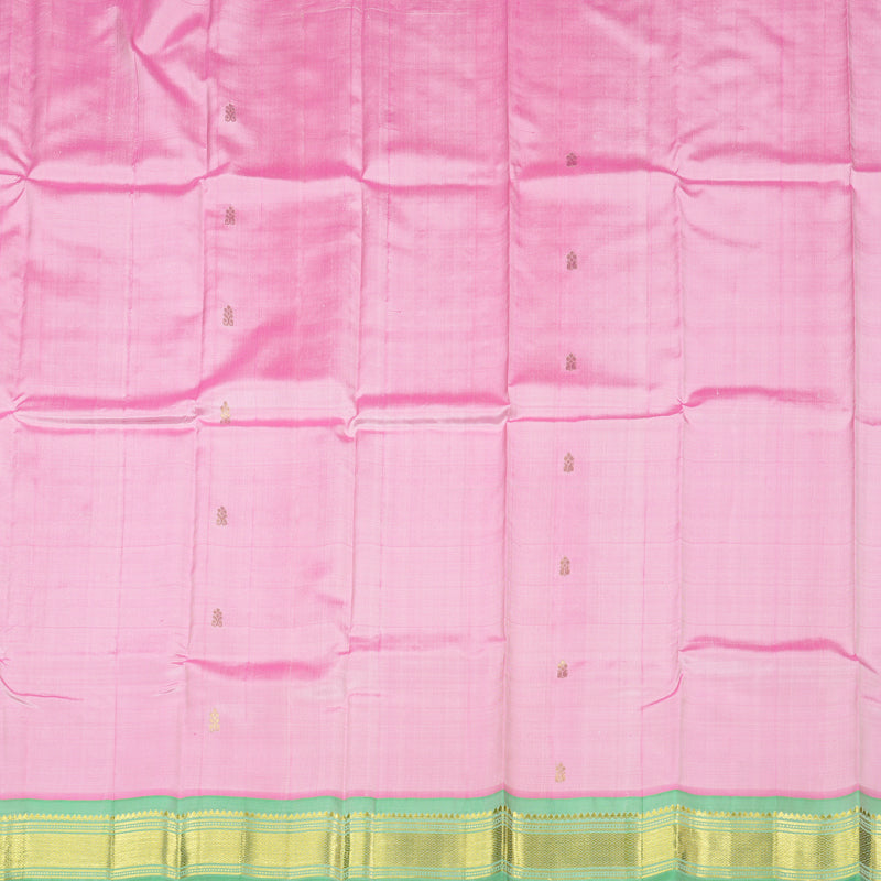 Hayagrivas Lotus Pink Handloom Kanjivaram Silk Saree with Pastel Border BBD1420L5-21