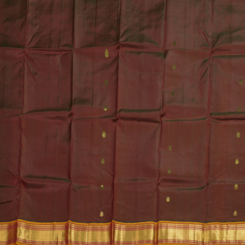 Hayagrivas Mandhalir Handloom Kanjivaram Silk Saree with Mustard Border BBD1420L6-7