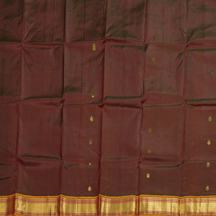 Hayagrivas Mandhalir Handloom Kanjivaram Silk Saree with Mustard Border BBD1420L6-7