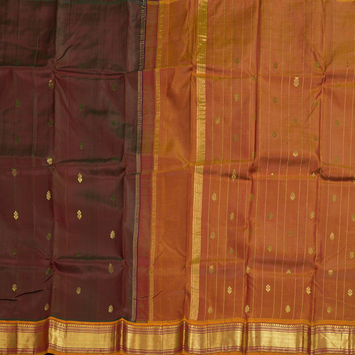 Hayagrivas Mandhalir Handloom Kanjivaram Silk Saree with Mustard Border BBD1420L6-7