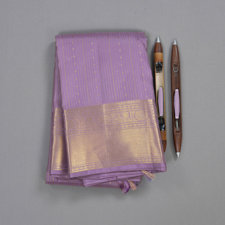 Hayagrivas Lavender Handloom Kanjivaram Silk Saree BBD1421L2-2
