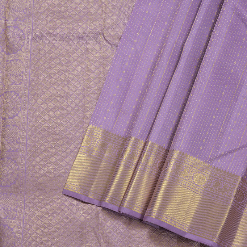 Hayagrivas Lavender Handloom Kanjivaram Silk Saree BBD1421L2-2