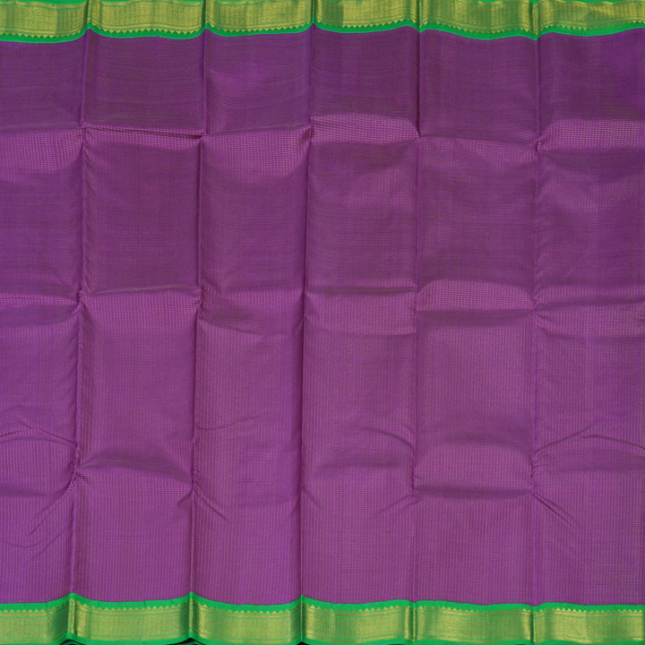 Hayagrivas Handloom Purple Kanjivaram Silk Saree with Parrot Green border BBD1427L3-1