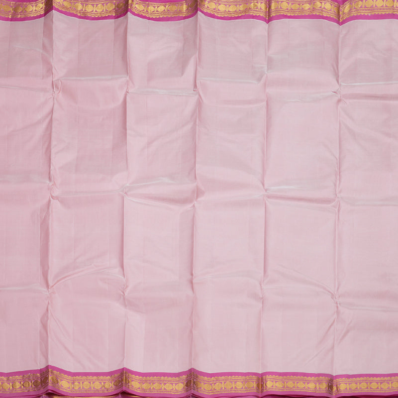 Hayagrivas Light Baby Pink Handloom Kanjivaram Silk Saree with Pink Border BBD1428L1-16