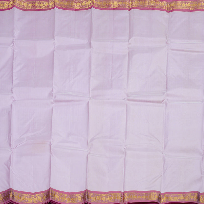 Hayagrivas Light Baby Pink Handloom Kanjivaram Silk Saree with Onion Pink Border BBD1428L1-6