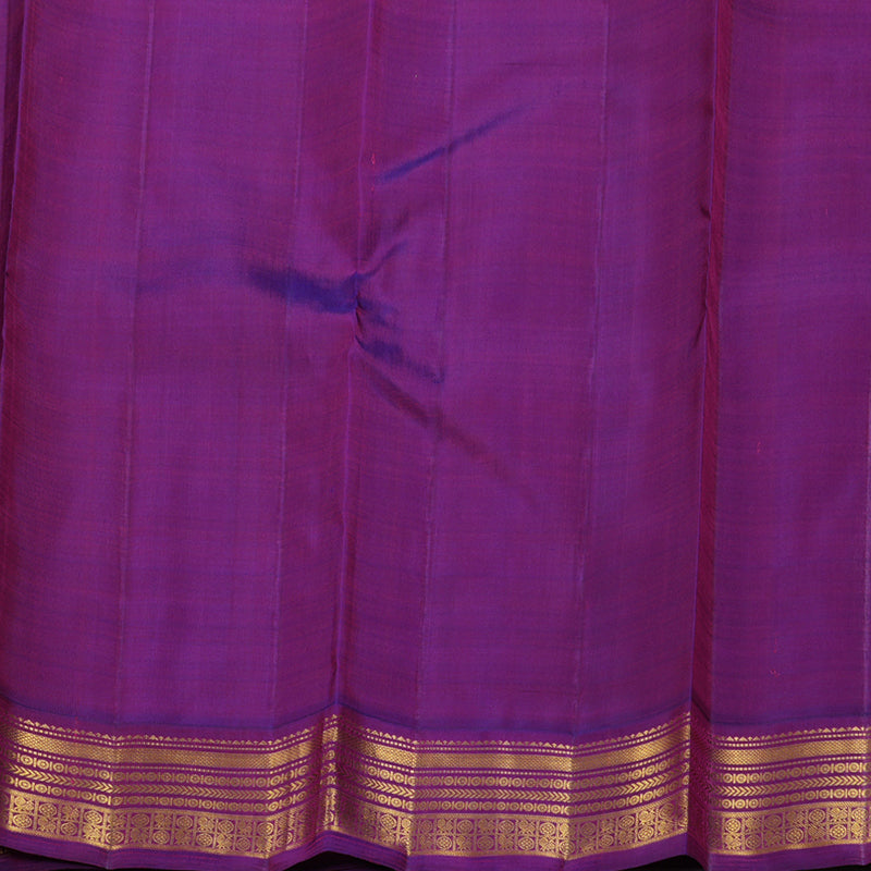 Hayagrivas Fluorescent Green Handloom Kanjivaram Silk Saree with Purple Border BBD1440L1-1